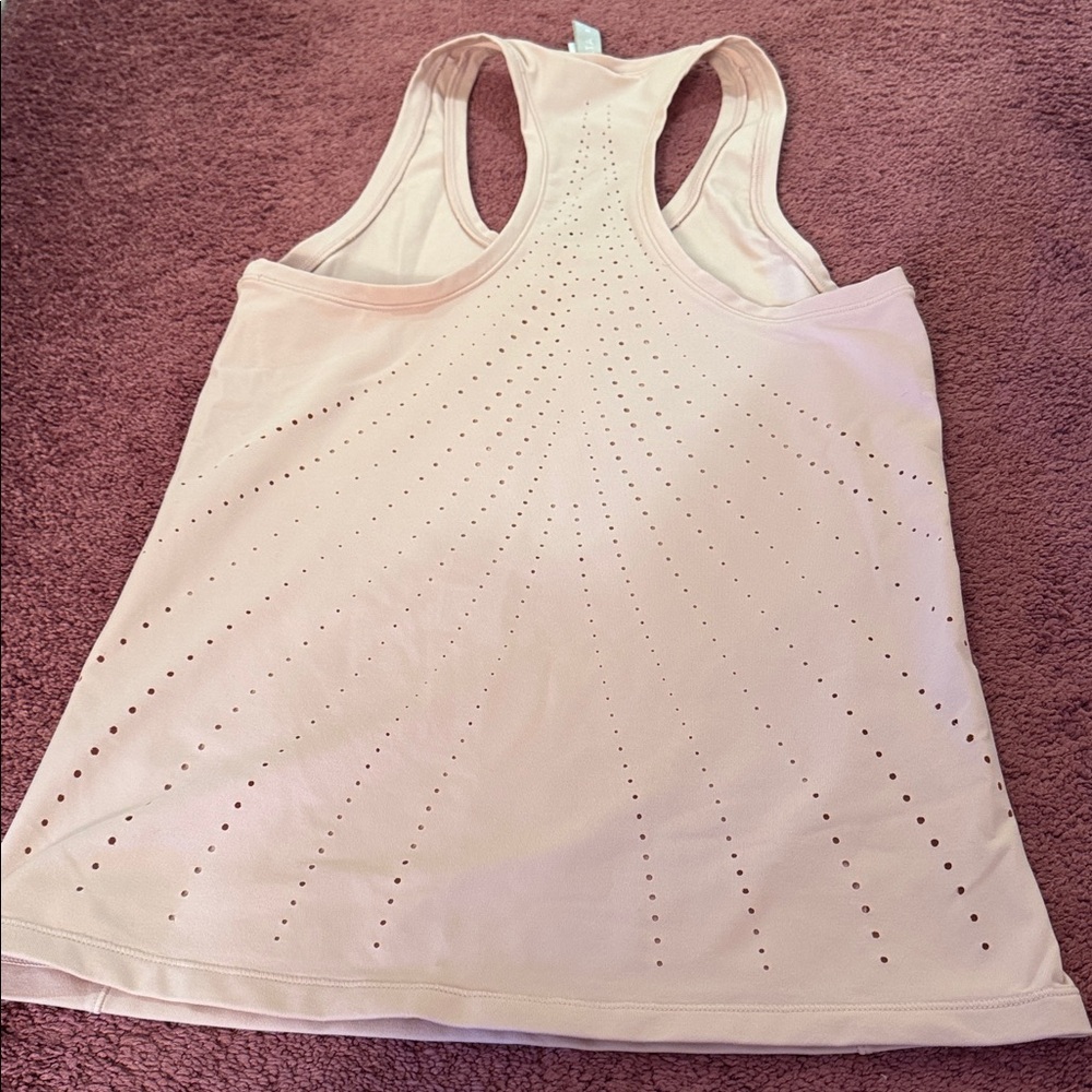 Athleta Light Pink Laser-Cut Racerback Tank